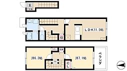 アロッジオ中野 2LDKの間取図画像