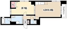 CASA　NISHIKAWA 2階1DKの間取り