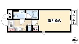 COZY大曽根 4階1Kの間取り