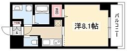 アリエッタNagoya 7階1Kの間取り