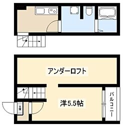 エメテラス 1階1Kの間取り