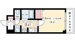 プレサンス名古屋STATIONザ・シティ 5階1Kの間取り
