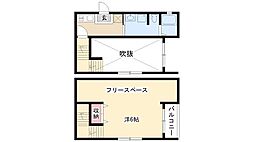 ロレイアム 1階1Kの間取り