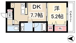 FAMILY STAGE志賀本通 1階1DKの間取り