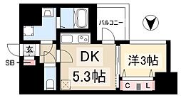 プレサンス今池駅前フェルディノ 7階1DKの間取り