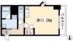 BSレジデンス栄 4階ワンルームの間取り