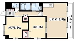 ドリームハイツ枇杷島 4階1SLDKの間取り