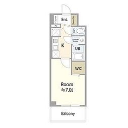 エスリード金山ル・グラン 2階1Kの間取り
