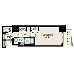 CREST TAPP新栄 10階1Kの間取り