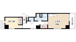 ドリーム新栄 7階1LDKの間取り