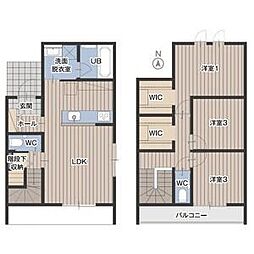 COSMO TERRACE 1階3LDKの間取り