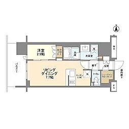 リニアゲートタワー名古屋 4階1LDKの間取り