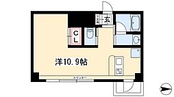 KDXレジデンス東桜I 17階ワンルームの間取り