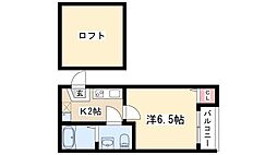 セモア百人町 1階1Kの間取り