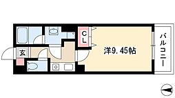 コンフォ清水 1Kの間取図画像