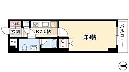 スクエア名駅南 1Kの間取図画像