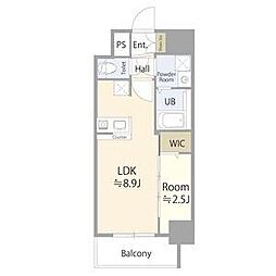 名古屋市中区新栄2丁目マンション 1LDKの間取図画像