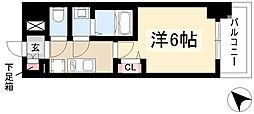 アドバンス名古屋シュテルン 1Kの間取図画像