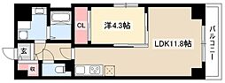 S-FORT鶴舞cube 1LDKの間取図画像