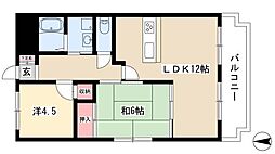 メゾン黒川 2LDKの間取図画像