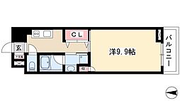 千種ライズ 1Kの間取図画像