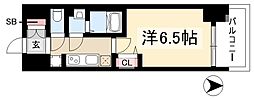 プレサンス伏見アーバンベース 1Kの間取図画像