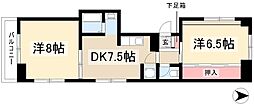 メゾンアコール 2DKの間取図画像