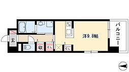 アスティオン 1Kの間取図画像