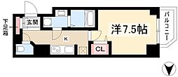 S-RESIDENCE名駅 1Kの間取図画像