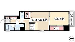 ライブコート泉 1LDKの間取図画像