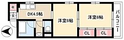 LifeStage平安通 2DKの間取図画像