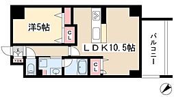 アトリエール 1LDKの間取図画像