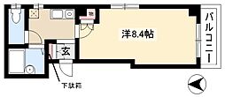 サンセリテ 1Kの間取図画像