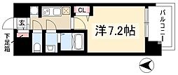 プレサンスNAGOYA本陣 1Kの間取図画像