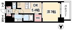 プレサンスジェネ葵 1DKの間取図画像