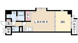 HF名駅北レジデンスEAST 1LDKの間取図画像