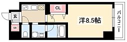 RICHED'OR名駅南 1Kの間取図画像