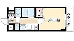 プレサンス久屋大通公園サウス 1Kの間取図画像