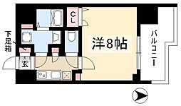 プレサンス丸の内雅風 1Kの間取図画像