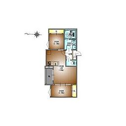 REGALEST WOOD TERRACE JOSHIN 2LDKの間取図画像