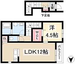 リーブルファイン戸田 1LDKの間取図画像