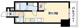 ラドゥセール今池 1Kの間取図画像