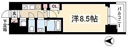 プレサンス錦ラウム 1Kの間取図画像