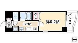 プレサンス泉シティアーク 1Kの間取図画像