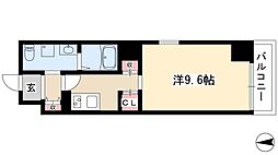 グレーシアコート金山 1Kの間取図画像
