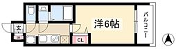 ディアレイシャス矢場町 1Kの間取図画像