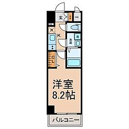 THE RESIDENCE SAKURAYAMA WEST 1Kの間取図画像