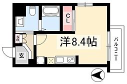 ライブコート丸の内 ワンルームの間取図画像