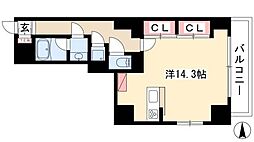 スタジオスクエア大須 ワンルームの間取図画像