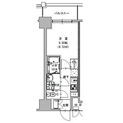 S-RESIDENCE植田asolea(アソレア) 1Kの間取図画像